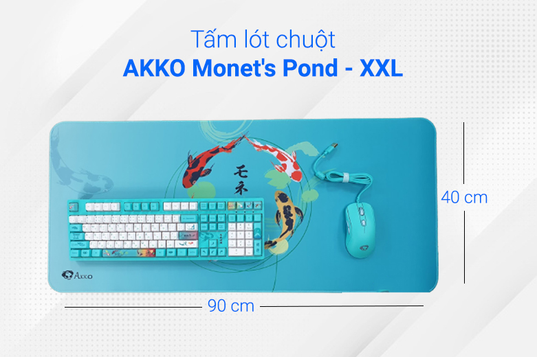 Tấm lót chuột AKKO Monet's Pond - XXL | Diện tích phù hợp 