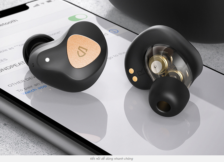 Tai nghe không dây Bluetooth True Wireless Soundpeats Truengine 3 SE || Kết nối dễ dàng