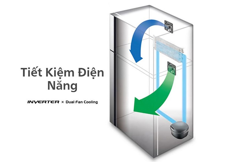 Tủ lạnh Hitachi Inverter 339 lít R-FVX450PGV9(GBK) | Tiết kiệm điện năng 