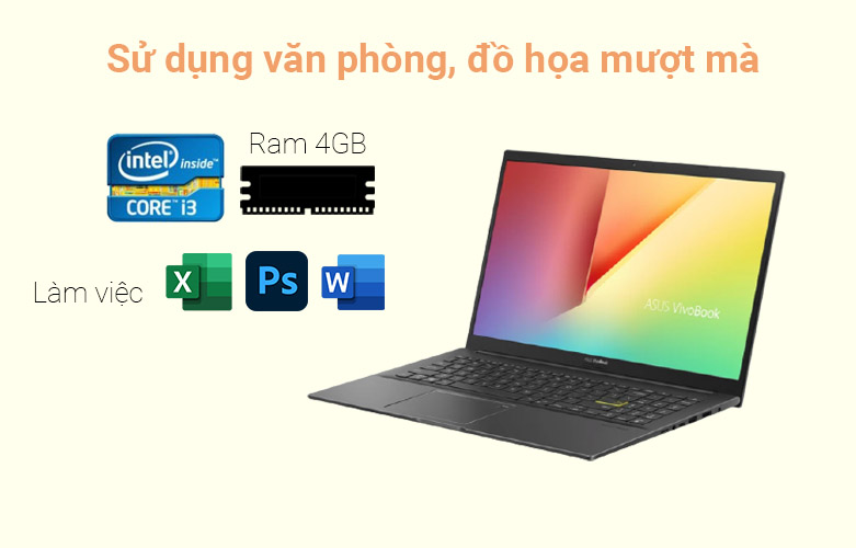 Laptop ASUS Vivobook A515EA BQ491T | Hiệu năng vượt trội
