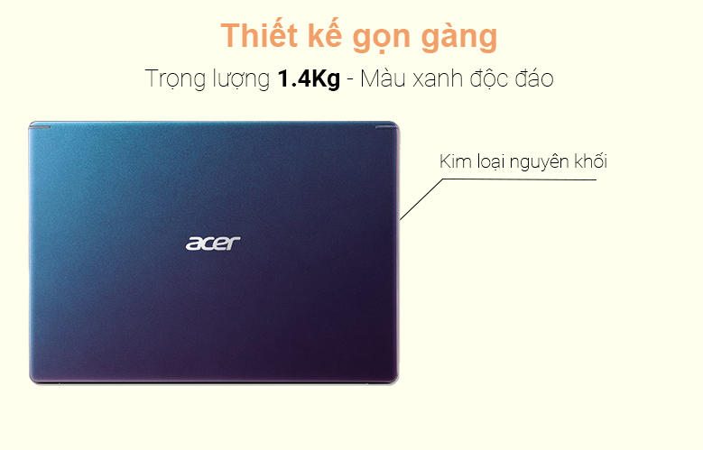 Laptop Acer Aspire 5 A514-54-38AC | Thiết kế gọn gàng