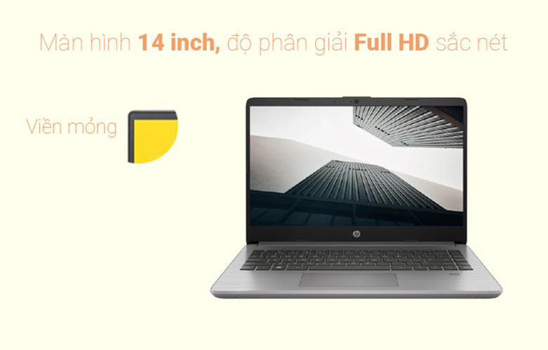 Laptop HP 340s G7 (2G5C6PA) (i7-1065G7) (Xám) | Màn hình 14 inch với độ phân giải Full HD