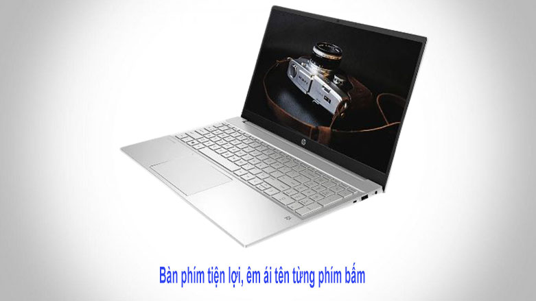 Laptop HP Pavilion 15-eg0007TU (2D9K4PA) (i3-1115G4) (Bạc) | Bàn phím nhanh nhạy
