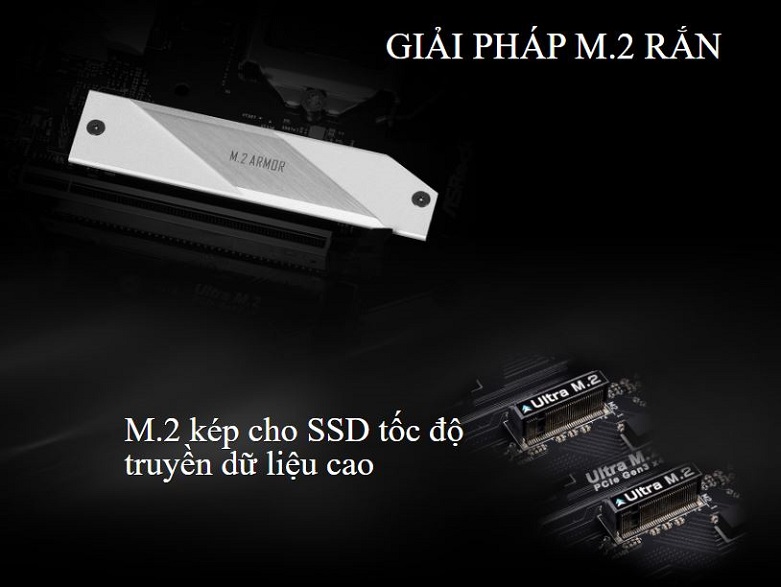 Bo mạch chính Asrock B460M-Pro4 | Khe cắm M2 NVME
