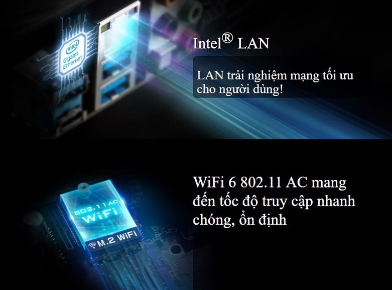 Bo mạch chính Asrock B460M-Pro4 | Kết nối mạng