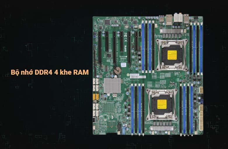 Mainboard Supermicro MBD-X11SSL-O (C232 Single LGA 1151) (MBD-X11SSL-012) | Bộ nhớ 4 khe RAM DDR4