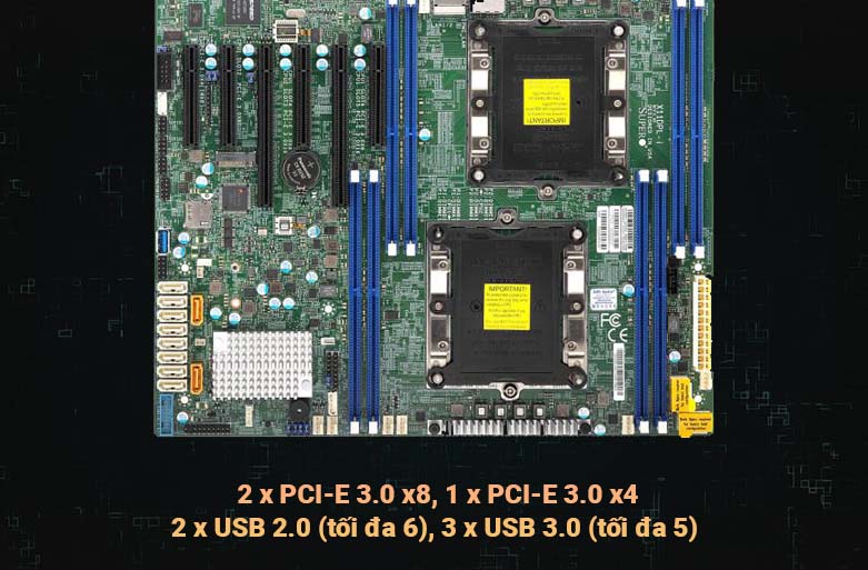 Mainboard Supermicro MBD-X11SSL-O (C232 Single LGA 1151) (MBD-X11SSL-012) | Cổng kết nối đa dạng