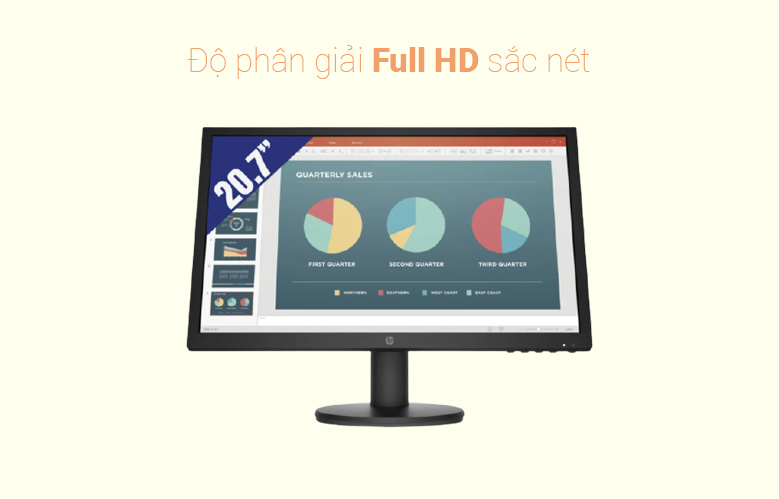 Màn hình LCD HP 20.7'' P21v G4 9TY72AA có kích thước 20.7" | hình ảnh sống động với độ phân giải Full HD