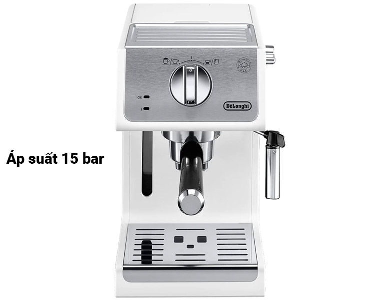 Máy pha cà phê Delonghi ECP33.21.W | Được trang bị áp suất 15 bar