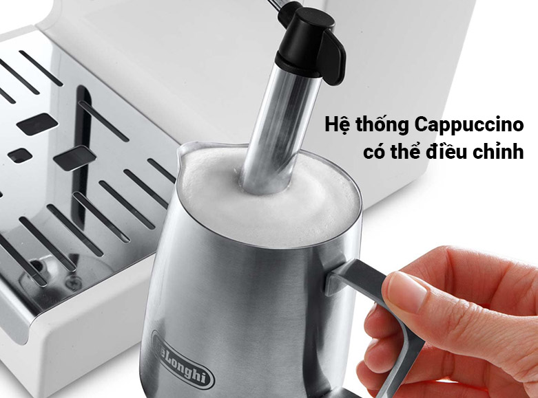 Máy pha cà phê Delonghi ECP33.21.W | Có tính năng hệ thống Cappuccino có thể điều chỉnh, khay nhỏ giọt đôi