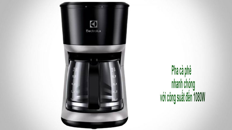 Máy pha cà phê Electrolux ECM3505 | Pha cà phê nhanh chóng với công suất hoạt động cao nhất đến 1080W