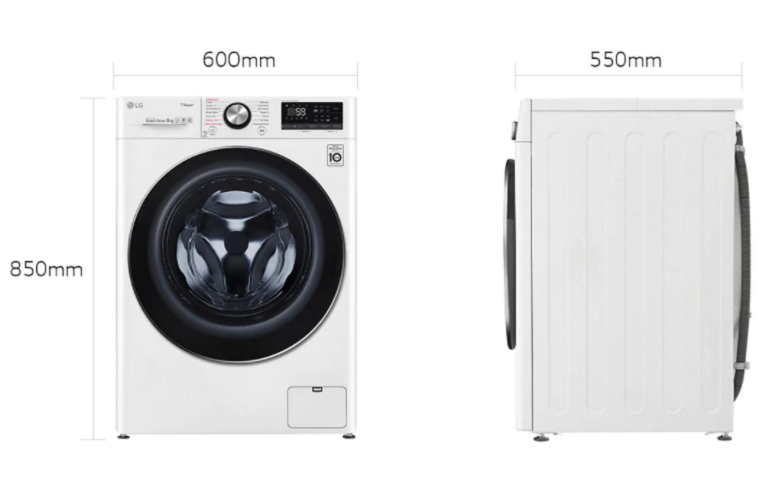 Máy giặt LG Inverter 9 kg FV1409S3W | Thiết kế hiện đại