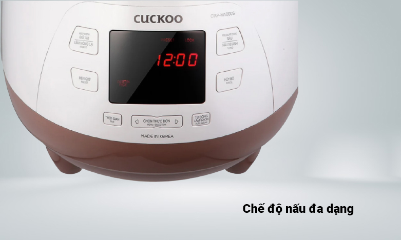 Nồi cơm áp suất điện tử Cuckoo CRP-M1000S | chế độ nấu đa dạng
