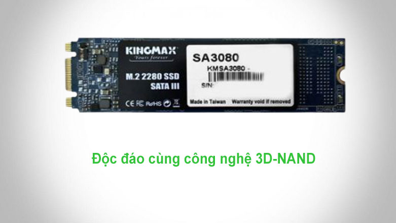 Ổ cứng SSD Kingmax SA3080 M.2 2280 256GB | công nghệ 3D-NAND