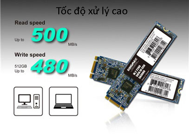 Ổ cứng SSD Kingmax SA3080 M.2 2280 512GB | Tốc độ xử lý cao