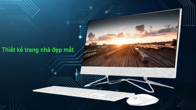 PC HP AIO 22-df0134d (180N7AA) | Thiết kế sang trọng thanh lịch