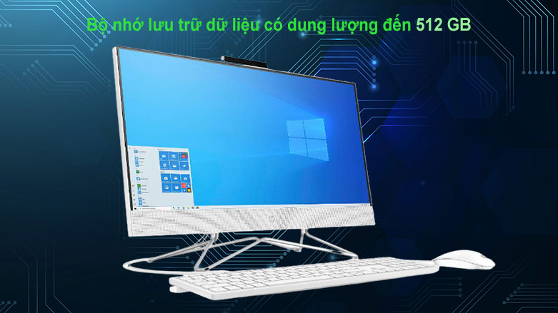 PC HP AIO 22-df0134d (180N7AA) | Dung lượng lưu trữ 512GB