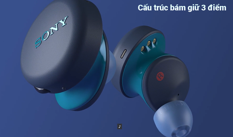 Tai Nghe Bluetooth Sony WF-XB700/LZ || cấu trúc bám giữ 3 điểm
