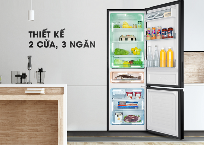 Tủ lạnh Aqua 324L AQR-B379MA(WGB) | Thiết kế 2 cửa