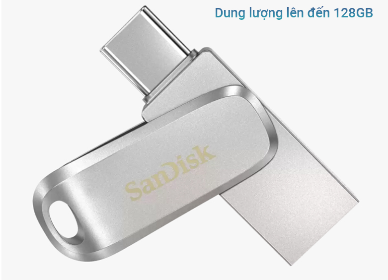 USB 128GB SANDISK Sandisk Ultra Dual Drive Luxe | Dung lượng lên đến 128GB