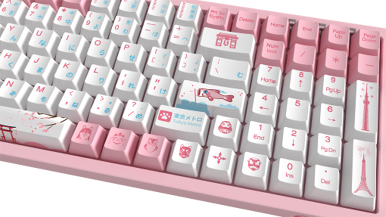 Bàn phím cơ Akko 3096 World Tour Tokyo R2 Pink Switch | Switch ấn tượng