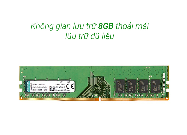 Ram DDR4 Kingston 8GB (2400) (KVR24N17S8/8FE) | Dung lượng bộ nhớ 8GB