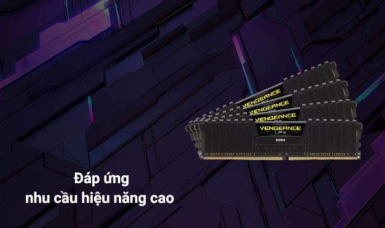 RAM Corsair Vengeance LPX 8GB (1x8GB) DDR4 3000MHz Black (CMK8GX4M1D3000C16) | phù hợp cho nhu cầu hiệu năng cao 