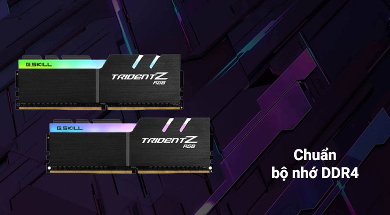 RAM G.Skill Trident Z RGB 64GB (2x32GB) DDR4 3200MHz (F4-3200C16D-64GTZR) | chuẩn bộ nhớ DDR4 cho hiệu năng cao 