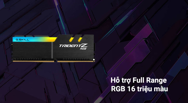 RAM G.Skill Trident Z RGB 64GB (2x32GB) DDR4 3200MHz (F4-3200C16D-64GTZR) | Hỗ trợ Full Range RGB 16 triệu màu
