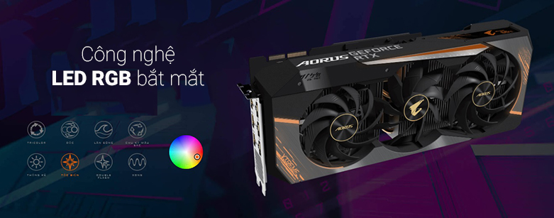 VGA Gigabyte AORUS GeForce RTX 3090 XTREME 24G | LED RGB bắt mắt