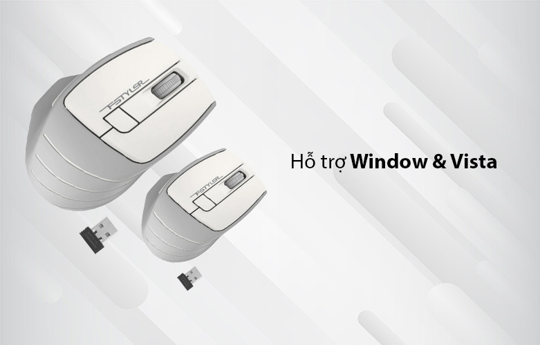 Chuột máy tính không dây A4Tech FG30S Silent (Trắng) | Hỗ trợ 1 số hệ thống Window và Vista, tiết kiệm năng lượng