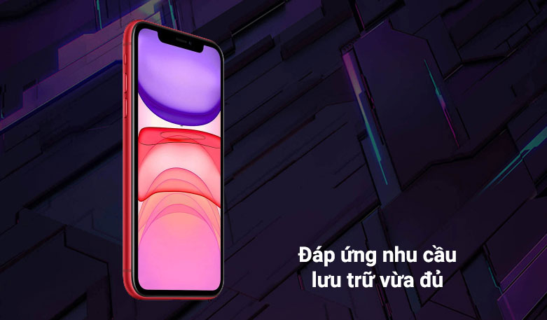 Điện thoại di động iPhone 11 64GB (RED) (MHDD3VN/A) | Đáp ứng như cầu lưu trữ vừa đủ