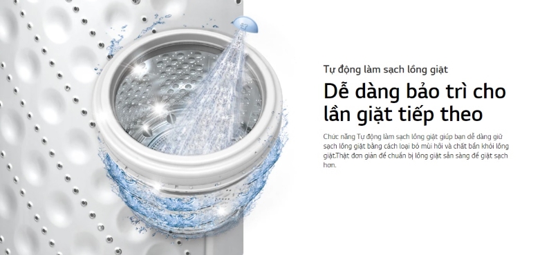 Máy giặt LG Inverter 11 kg TH2111SSAB | Lồng giặt có tính năng tự động