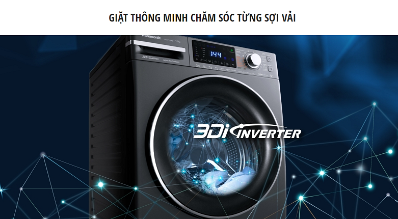 Máy giặt Panasonic Inverter 9.5 Kg NA-V95FX2BVT || Công nghệ 3Di Inverter
