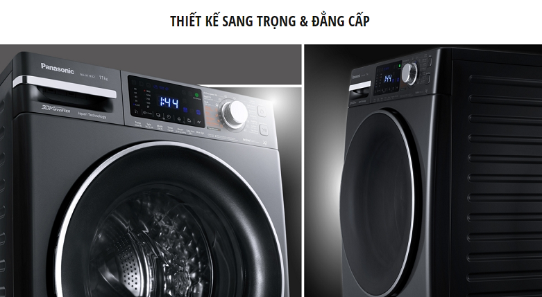 Máy giặt Panasonic Inverter 9.5 Kg NA-V95FX2BVT || Thiết kế sang trọng, đẳng cấp
