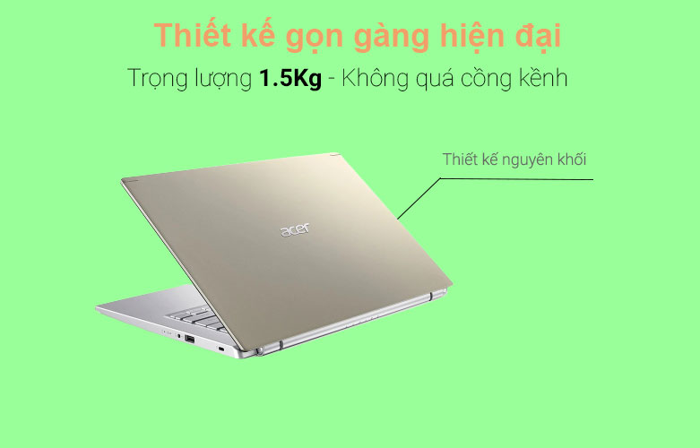 Laptop Acer Aspire 5 A514-54-51RB (NX.A2ASV.003) | Thiết kế thanh lịch tinh tế