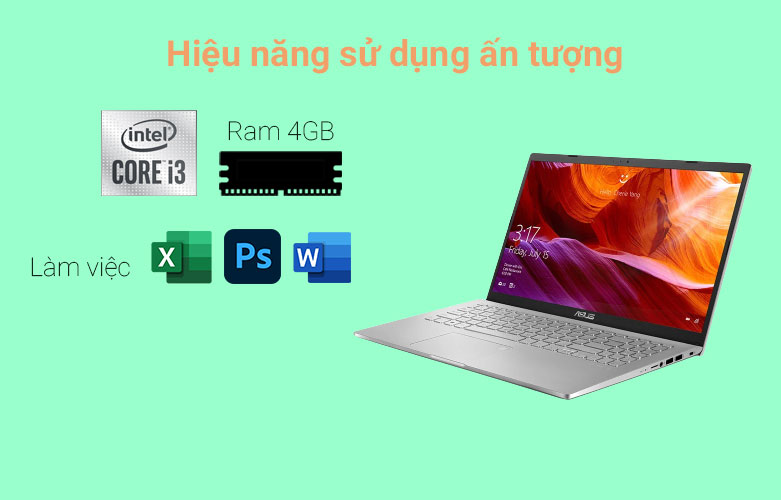 Laptop Asus Vivobook X509JA-EJ427T | Hiệu năng xử lý tối ưu