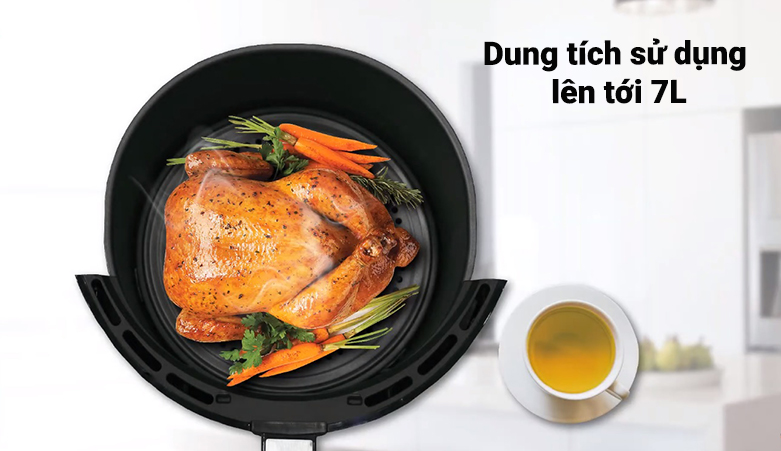 Nồi chiên không dầu Magic Eco 7L AC-121 | dung tích tương đối lớn trong dòng sản phẩm nồi chiên không dầu