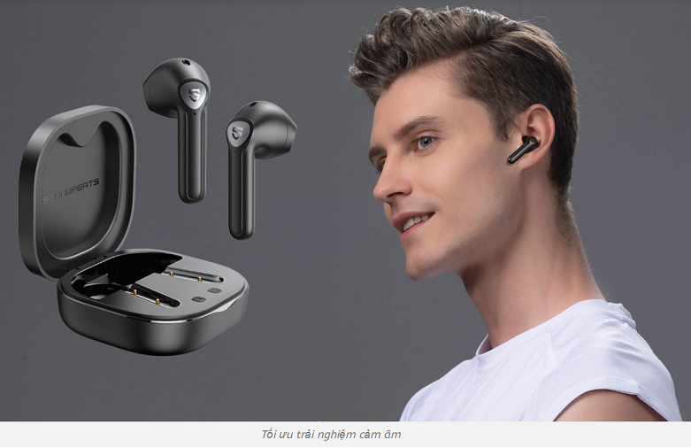 Tai nghe Bluetooth True Wireless Soundpeats TrueAir 2 (Đen) | Tai nghe không dây có microphone