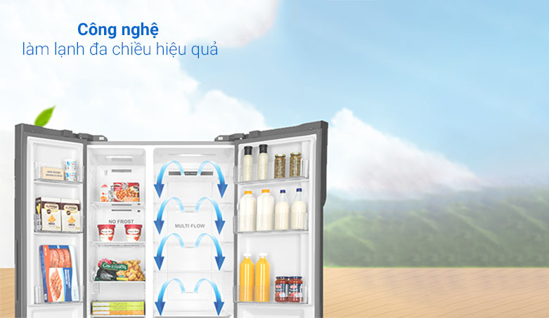 Tủ lạnh Aqua 602L AQR-IG696FS(GB) | Công nghệ làm lạnh đa chiều 