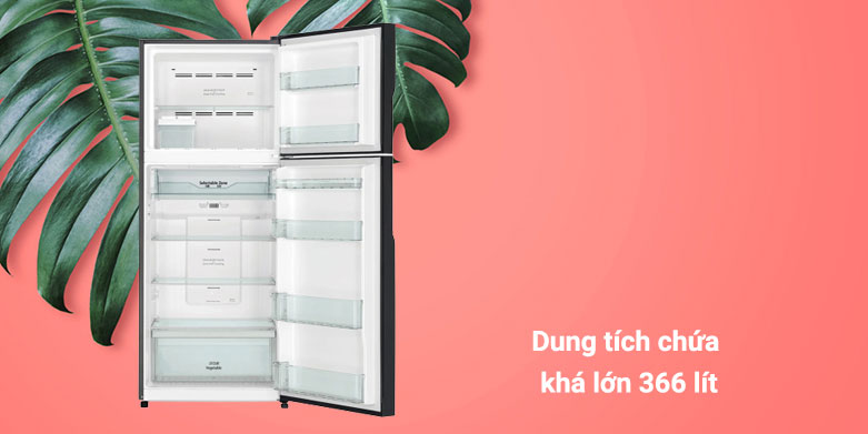 Tủ lạnh Hitachi Inverter 366 lít R-FVX480PGV9(GBK)| Dung tích khá lớn 366 lít 