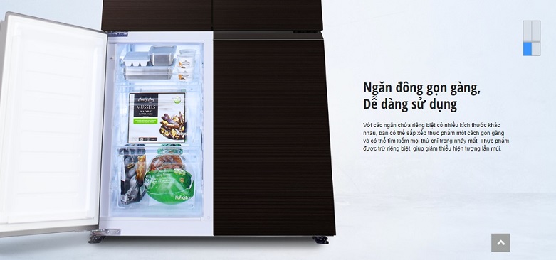 Tủ lạnh Panasonic Inverter 628 lít NR-W631VC-T2 | Ngăn đông gọn gàng, dễ dàng sử dụng 