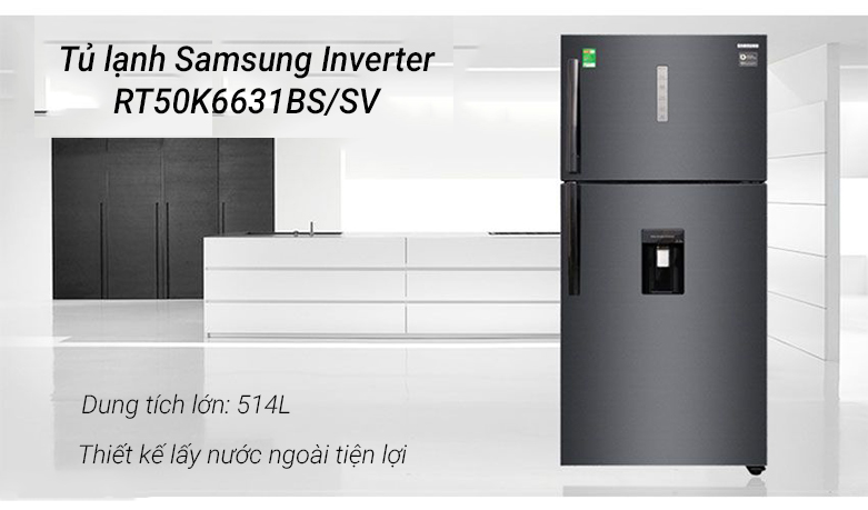 Tủ lạnh Samsung Inverter 499 lít RT50K6631BS/SV | Tủ lạnh có dung tích lớn thoải mái tích trữ thực phẩm