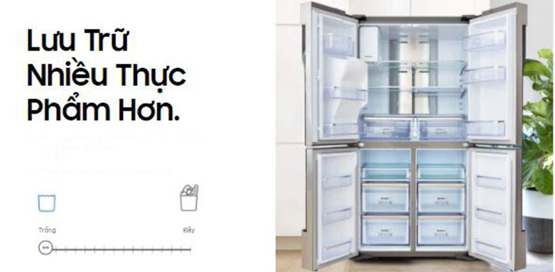 Tủ lạnh Samsung Inverter 564 lít RF56K9041SG | Lưu trữ nhiều thực phẩm hơn