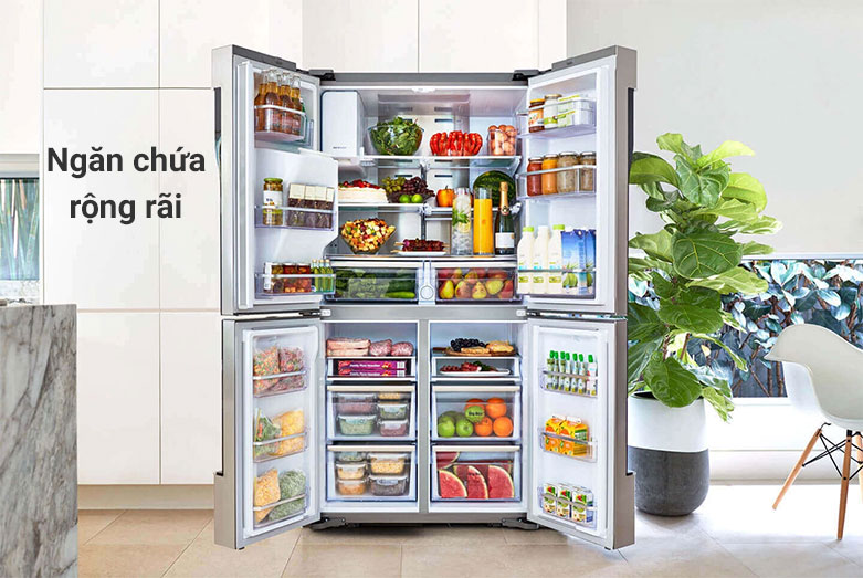 Tủ lạnh Samsung Inverter 564 lít RF56K9041SG | Ngăn chứa rộng rãi